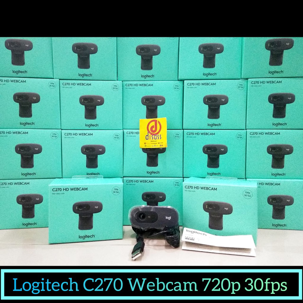 WEBCAM LOGITECH C270 HD CALLS 720P 30FPS READY TERBATAS  - DISASS JOGJA