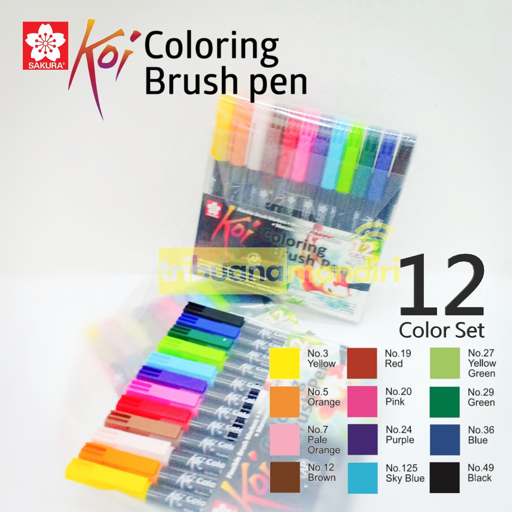 

Sakura Koi Coloring Brush Pen 12 Color Set