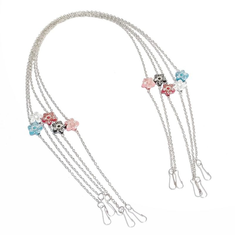Kalung Gantungan Masker Strap Hanging Mask Korean Flower Charm Series Korea Bunga Rantai Multifungsi