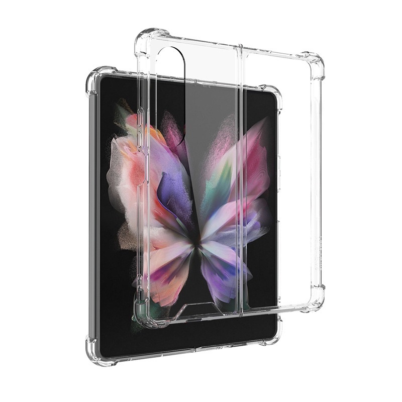 Casing Polos Samsung Z Fold 6 5 4 ZFlip5 ZFlip4 5G Z Fold 3 5G Z Flip 4 5G Z Flip 3 5G ZFold 5 ZFlip5 Flip5 Fold5 Fold6 Flip6 Z Flip 6 - Case Transparant Anti Crack Akrilik Fuze