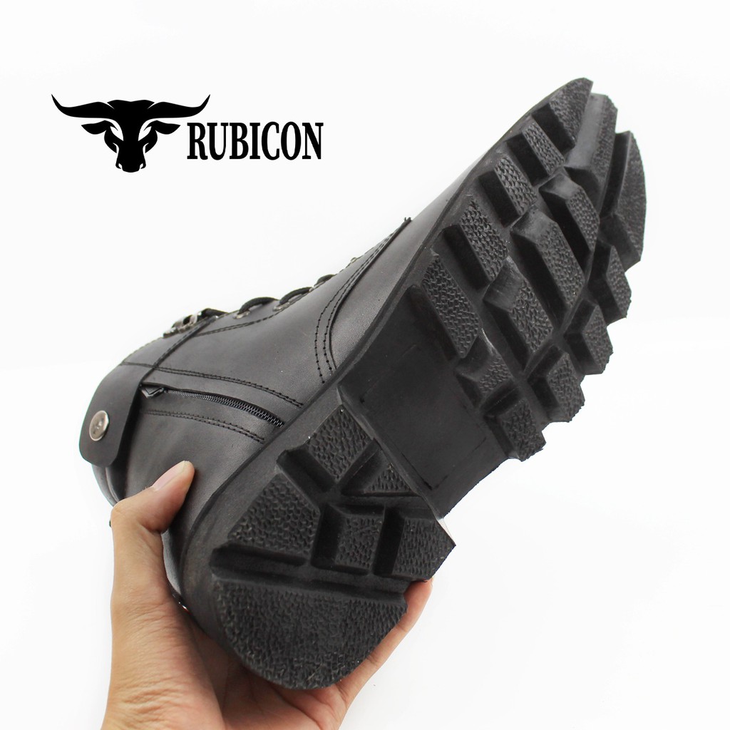 SEPATU RUBICON PDH PDL POLISI POLRI TNI SECURITY RESMI JATAH FORMAL KULIT ASLI RESLETING ORIGINAL