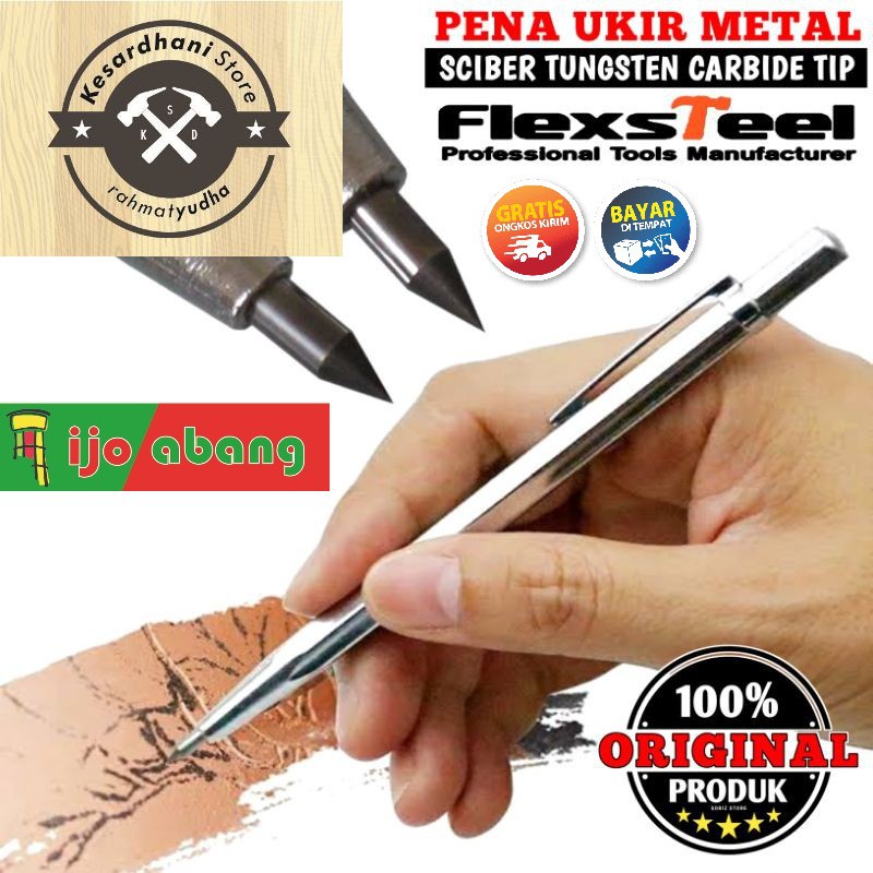 Pena Ukir Pisau Grafir Flexsteel Tungsten Carbide Kaca Keramik Kayu Besi Baja Stainles Metal Sciber