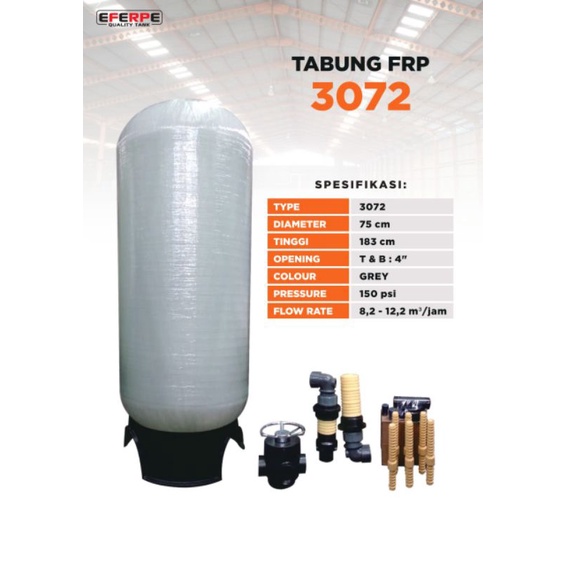 Tabung Filter Air FRP 3072 - Ambil Sendiri