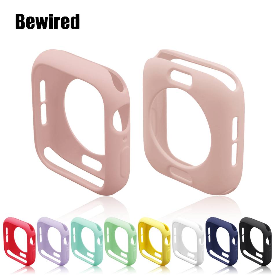 Soft Case Pelindung Bahan Tpu Warna Permen Untuk Apple Watch Se 6 / 5 / 4 / 3 / 2 / 1 38mm 40mm 42mm 44mm