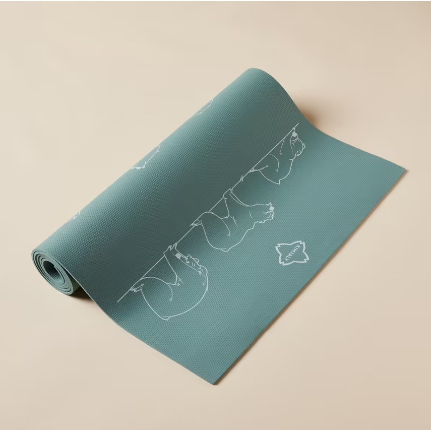 KIMJALY Matras Yoga Anak Bermotif Binatang Lembut