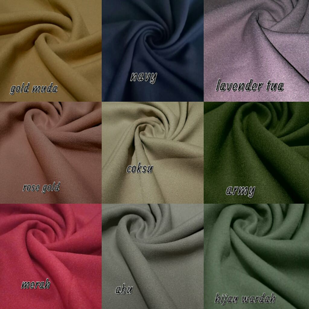 KAIN ARABIAN CREPE ORIGINAL - BAHAN JENIS MOSCREP QUALITAS LEMBUT