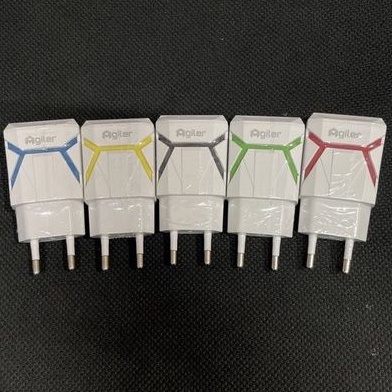 adaptor charger USB 2 port in 1 AGILER alat cas hp