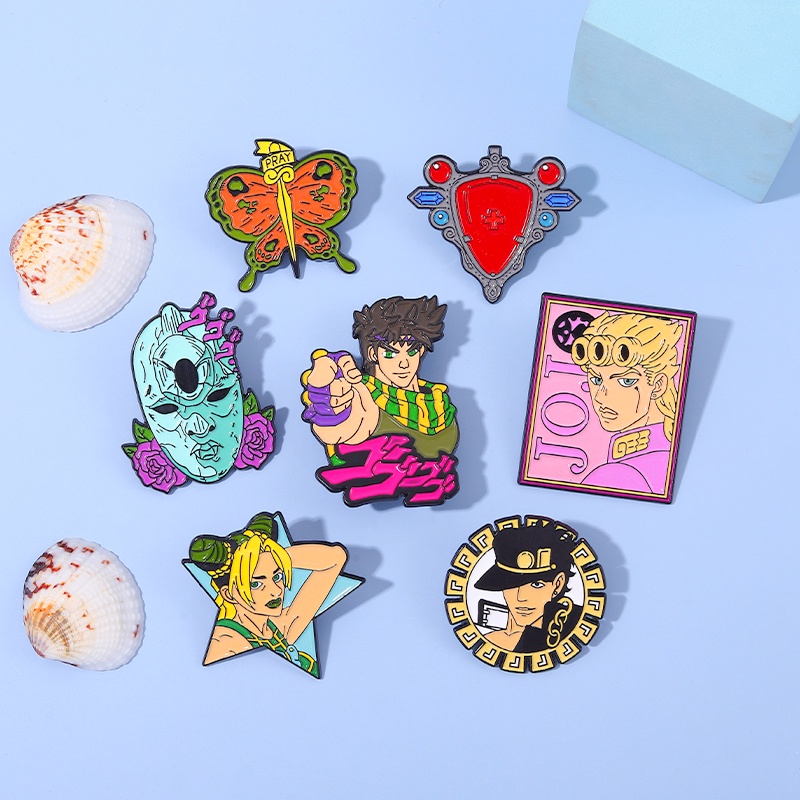 Bros Pin Desain Anime Jepang JoJos Bizarre Adventure Untuk Aksesoris Pakaian