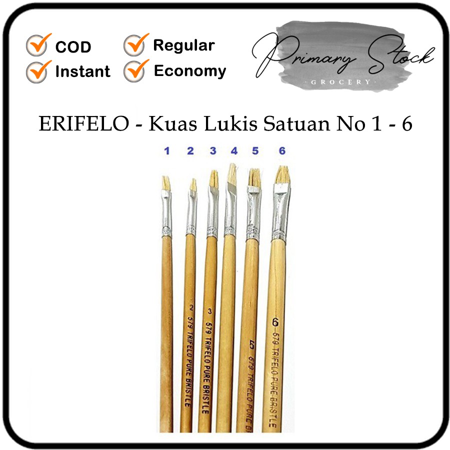 

Erifelo BRUSH - KUAS LUKIS SATUAN UNTUK CAT ACRYLIC CAT MINYAK CAT AIR