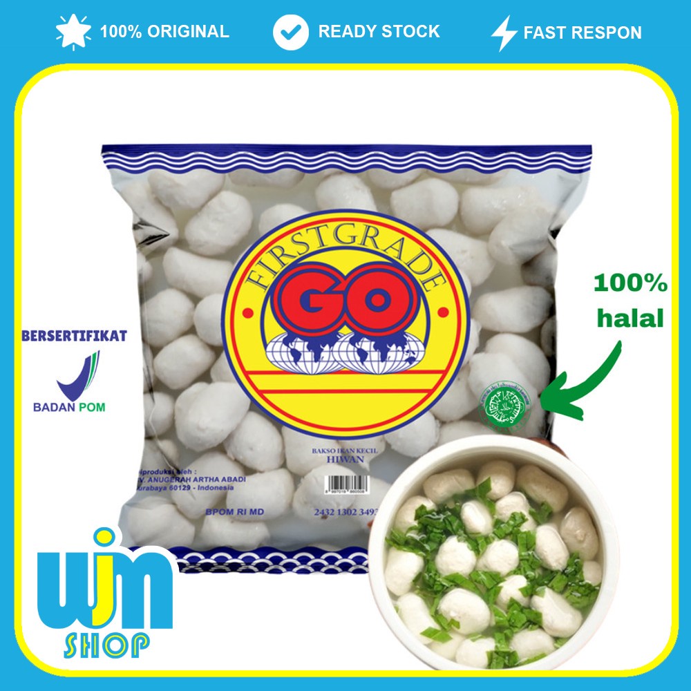 Go Bakso Ikan Kecil 500 Gram Makanan Frozen Food Makassar