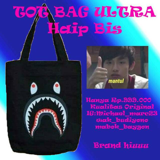 Tote bag Hypebeast BAPE premium quality