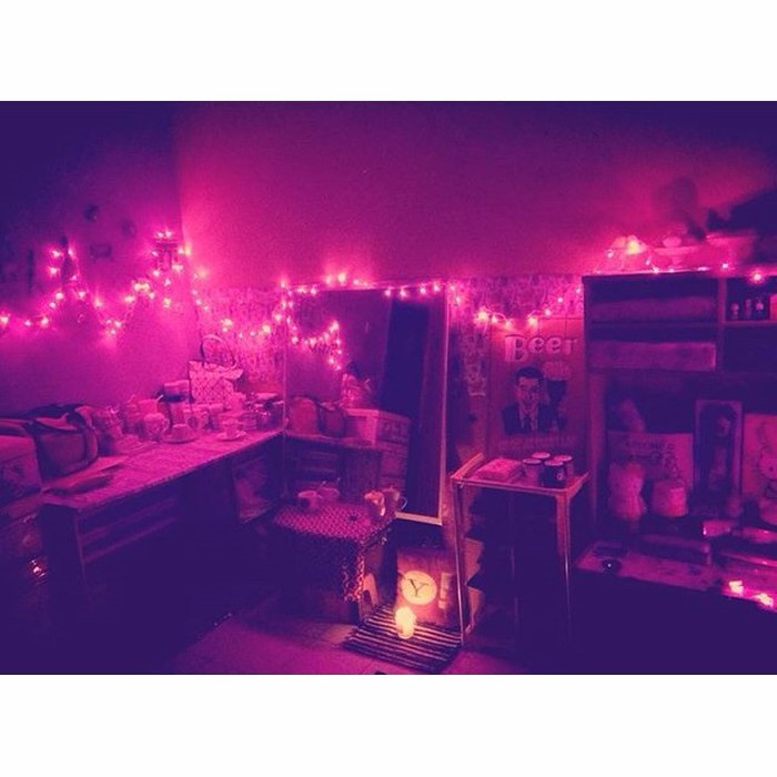 Lampu Tumblr LED Pink / Lampu Hias Dekorasi Acara Pesta Pernikahan / Lampu Tidur Kamar / Hotel