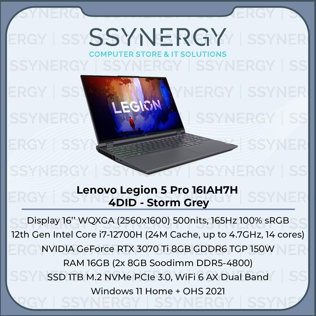Lenovo Legion 5 Pro 16IAH7H  4DID i7-12700H, 16GB, 1TB , RTX3070Ti