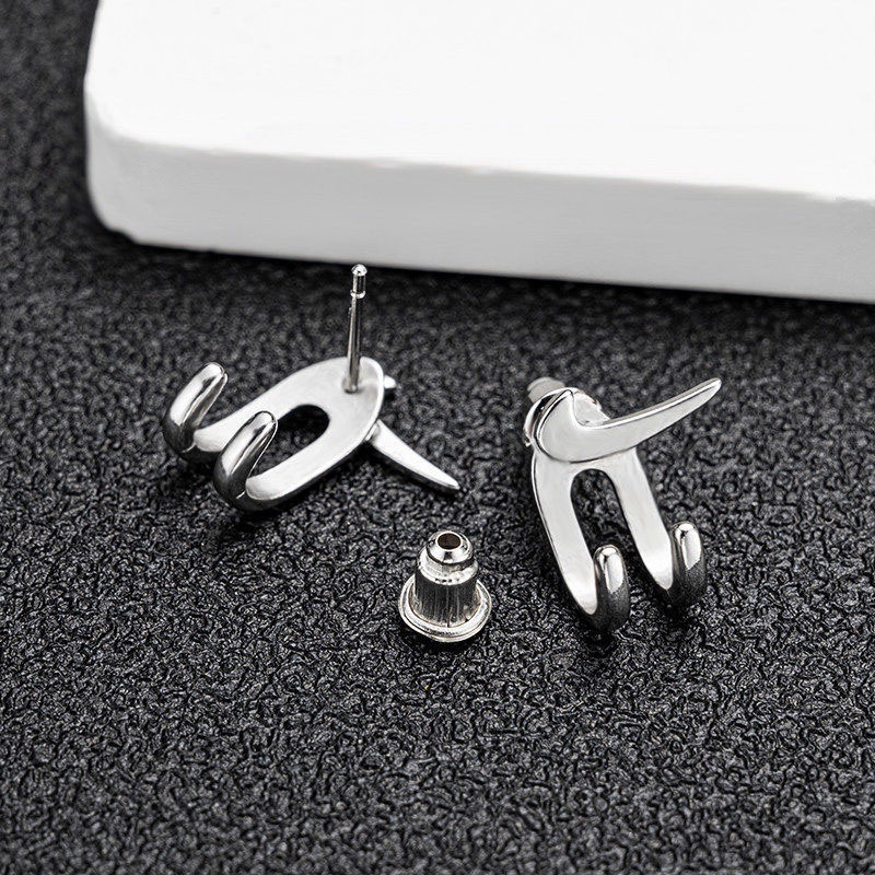 【COD】S925 Perak Anting Tindik/Tusuk/Piercing Ear Plug Telinga Korea Untuk Fashion Pria Dan Wanita