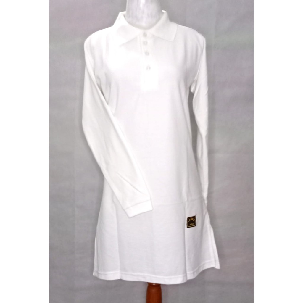 XXL-XXXL Kaos Polos Tunik Polo Bigsize Putih Kancing Depan/Seragam Haji/Umroh/Keluarga/Kerja Jumbo