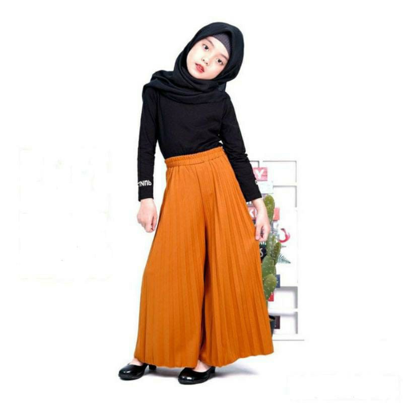 CELANA KULOT PLISKET TANGGUNG 10-13 TAHUN/KULOT ANAK TANGGUNG/His son’s/KULOT 10-13 TAHUN-kunyit XL