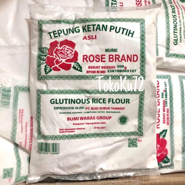 

Ketan-Beras-Tepung- Tepung Ketan Putih Rose Brand 500 Gr -Tepung-Beras-Ketan.