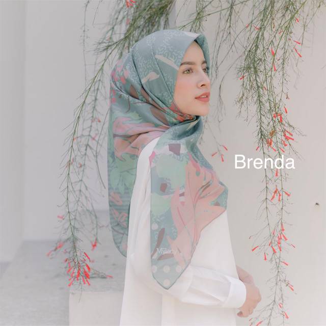 Mylady hijab brenda ultrafine printed scarf 115x115