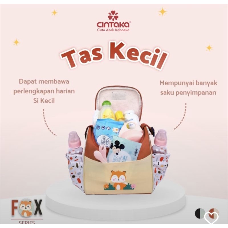 Cintaka Tas Bayi Kecil Saku Print Fox Series - CBT 2853