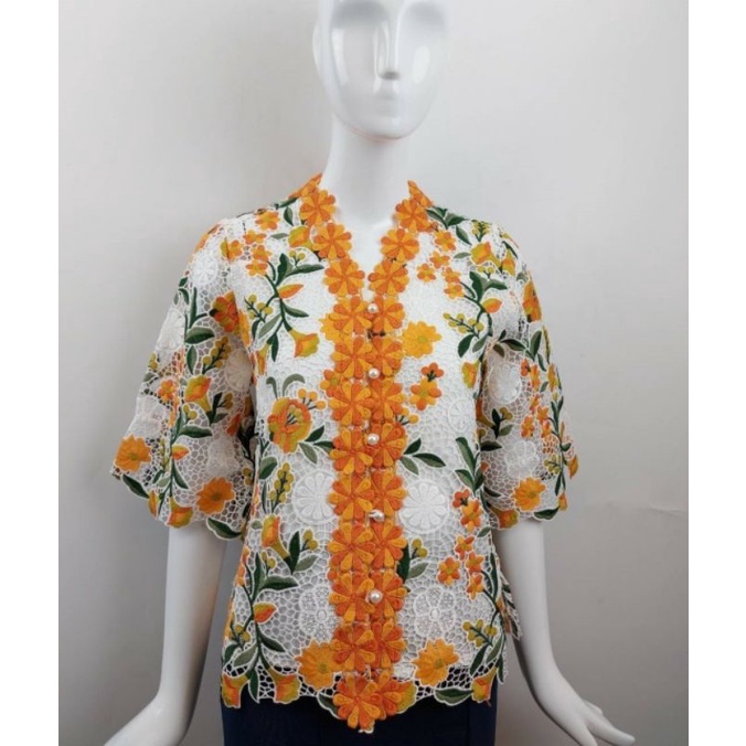 blus kebaya brokat pink boutique baru pink butik