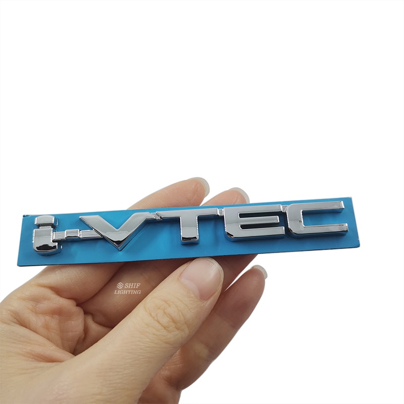 1pc Stiker Emblem Logo IVTEC I-VTEC Pengganti Bahan ABS Krom Untuk Bagasi Belakang Mobil HONDA