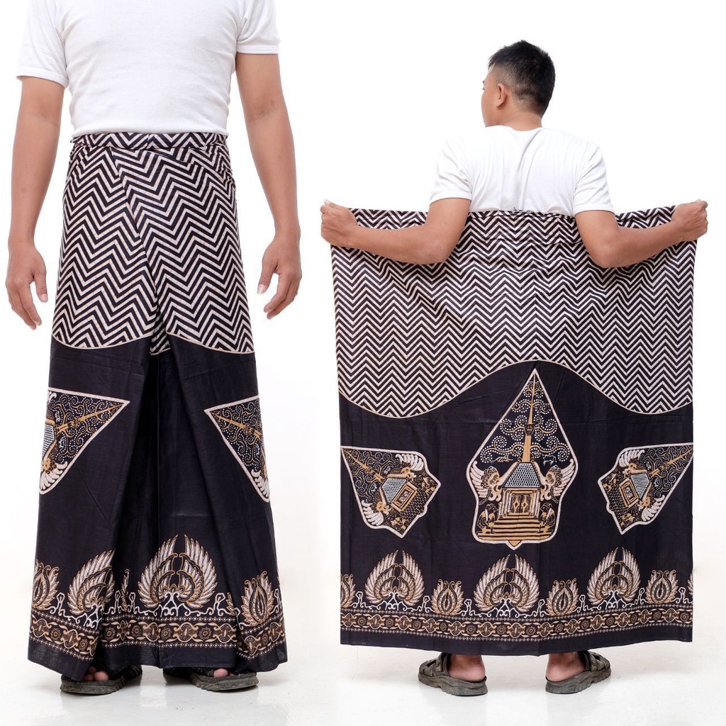 Sarung Batik Halus Motif Wayang Gunungan - Warna Kuning - Sarung Gus Azmi - Sarung Batik Printing Gu