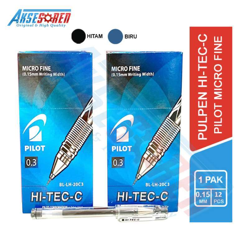 

Pulpen Pilot HI-TEC-C Micro Fine 0.3 [BL-LH-20C3/0.15mm/1Pack] / Ballpoint Hi-Tec / Pena Hitek 1 Pak