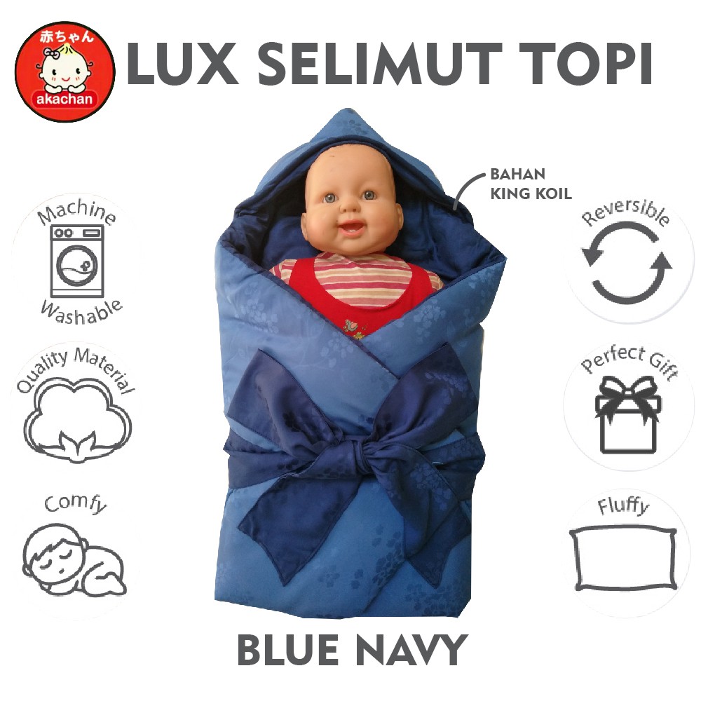 LUX Selimut topi pita Akachan baby blanket tencel sutra bayi cocok untuk kado