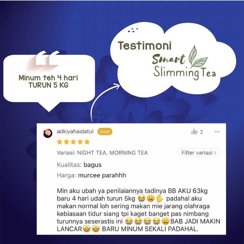 TEH OBAT DIET SMART SLIMMING TEA MEMPERLANCAR METABOLISE DAN MENAHAN NAFSU MAKAN ALAMI HERBAL TEH DAUN JATI CINA BELANDA MADU DIET PENGHANCUR LEMAK PELANGSING PENURUN BERAT BADAN