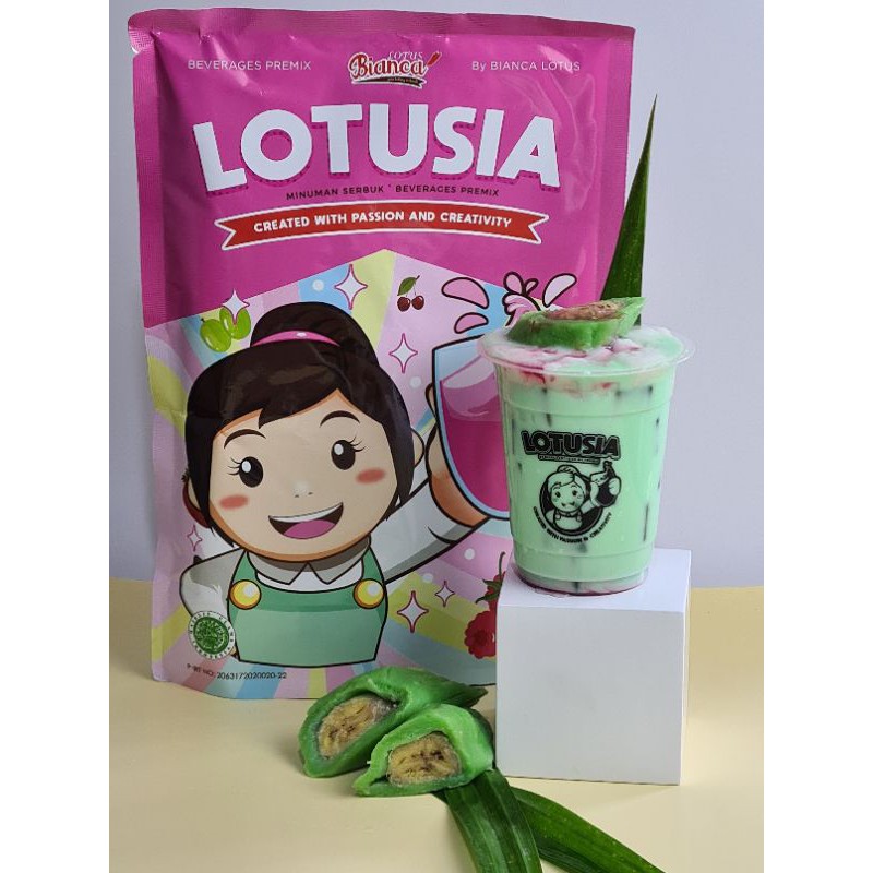 1 kg Lotusia Pisang Ijo Drink Premix (minuman serbuk rasa pisang ijo)