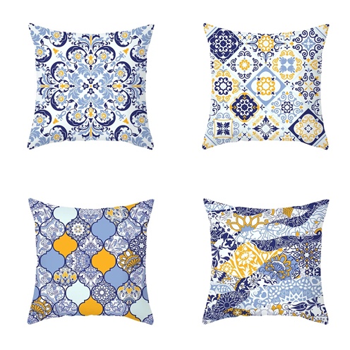 Velvet Pillow Cushion Cover SET / Sarung Tutup Bantal Sofa Kain Bludru Motif Scandinavian