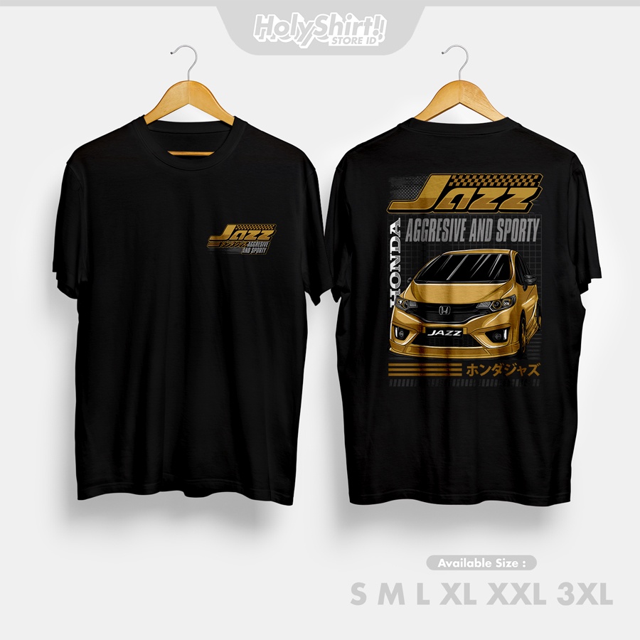 Kaos Baju Mobil Honda Jazz GK5 Gold Kaos Otomotif