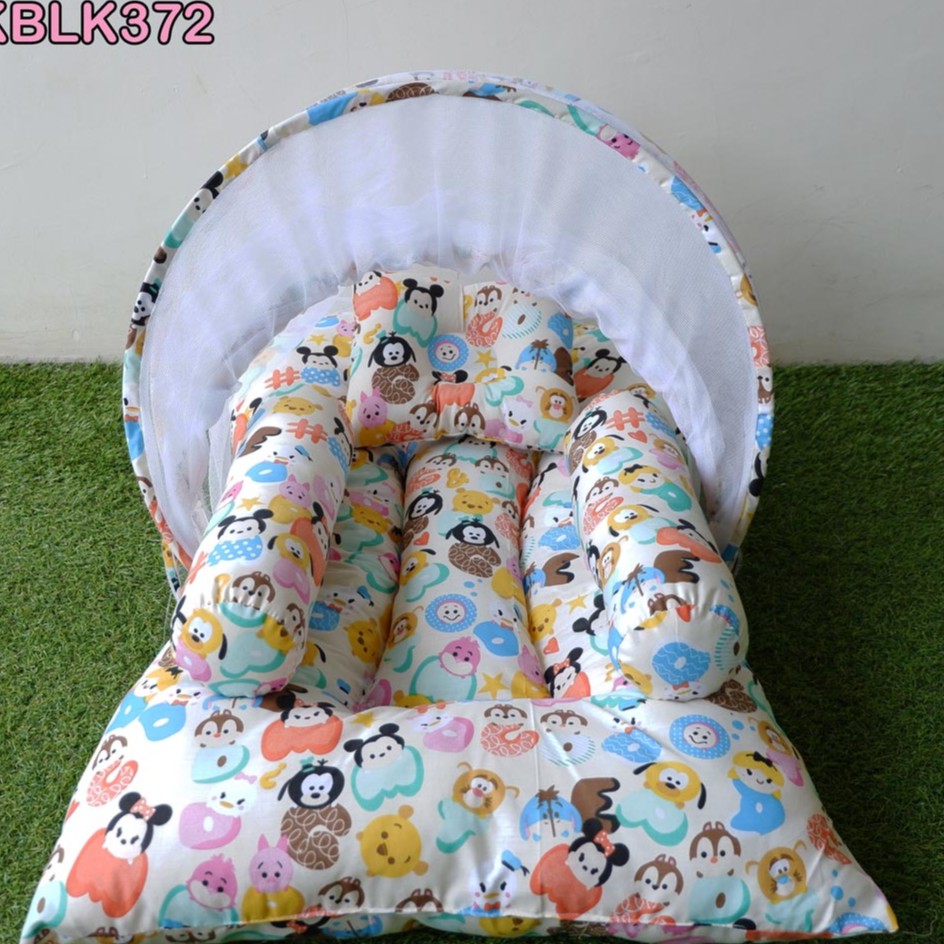 elhababy kasur bayi lipat Lucu Unik murah set kelambu motif Bonus Tas | Perlengkapan baby baru lahir