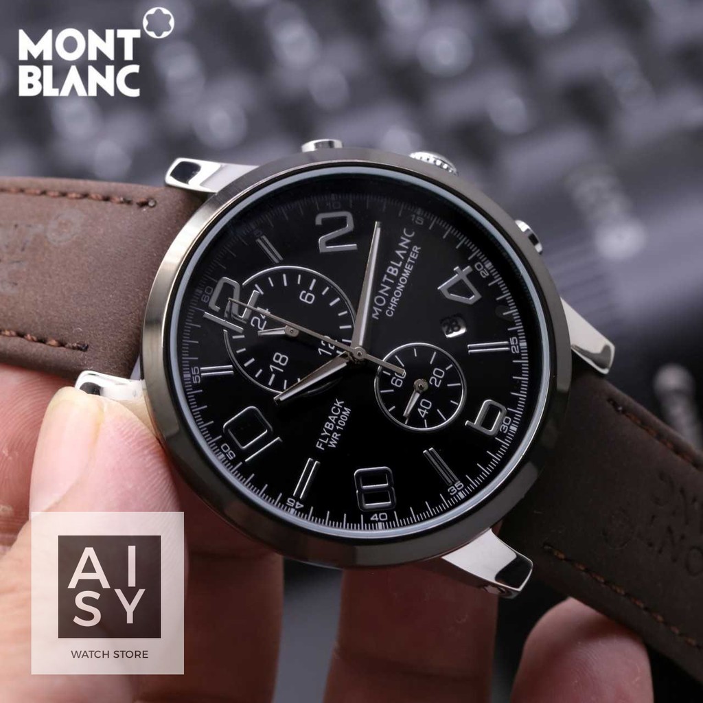 JAM TANGAN PRIA MONT BLANC KULIT BEST SELLER