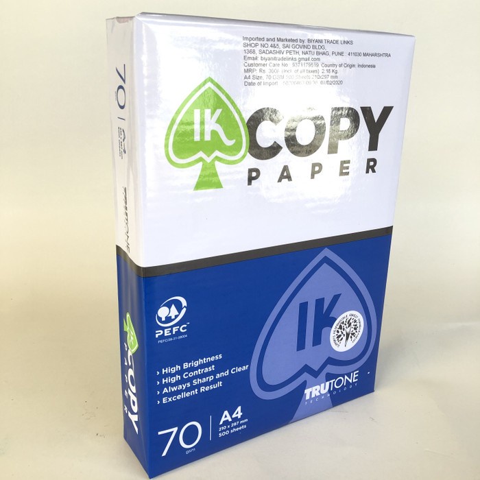 Kertas HVS A4 70 gsm Copy Paper / Kertas Putih HVS Copy Paper