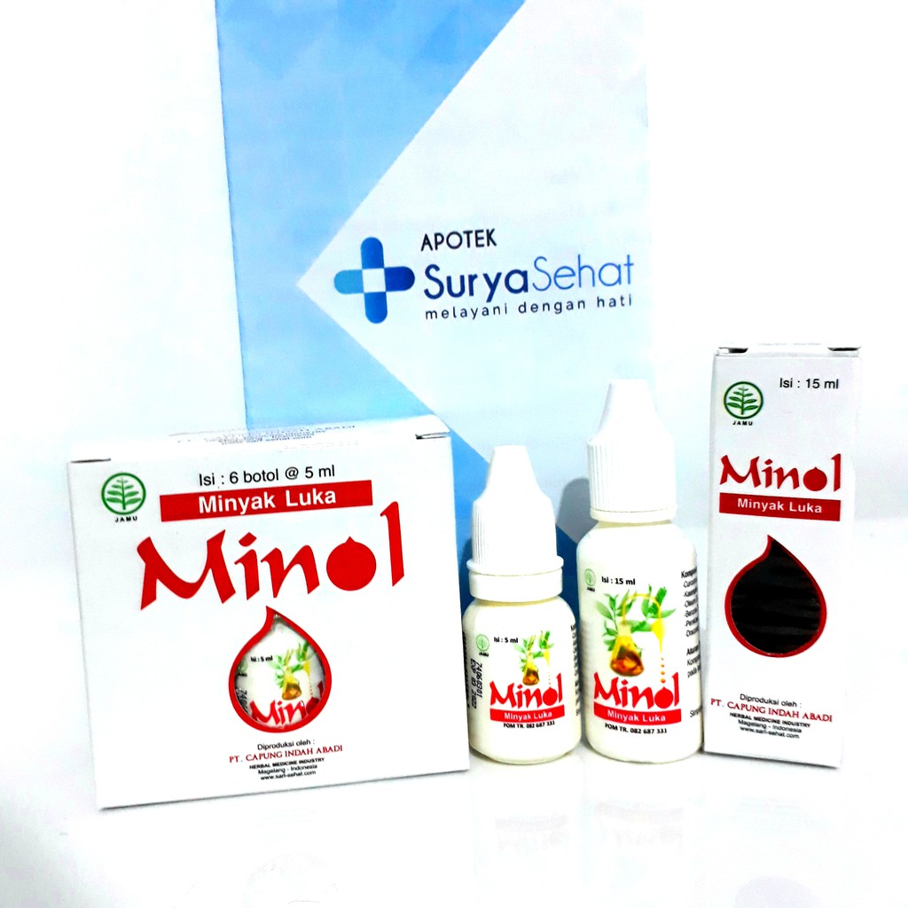 MINOL 5 ml / 15 ml  Minyak Luka Tidak Perih biasanya untuk anak-anak