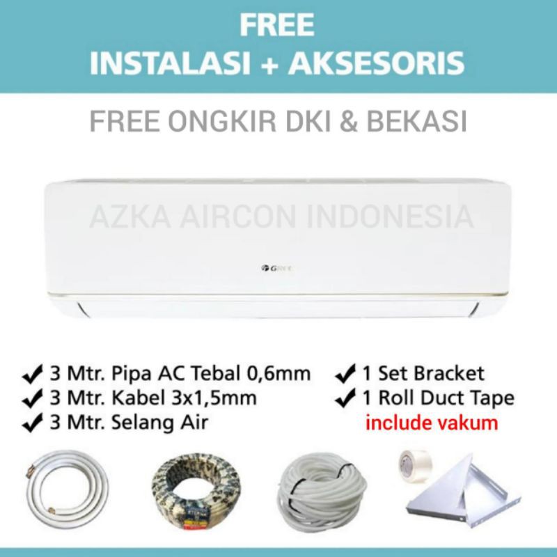 +PASANG AC Gree Low watt 1/2 PK GWC05C3E Free Pasang