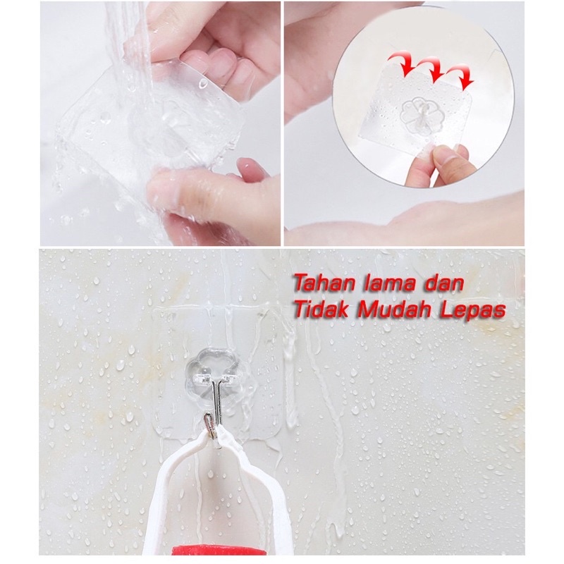 GANTUNGAN TEMPEL HOOK AJAIB GANTUNGAN DINDING KAIT MAGIC SERBAGUNA KAMAR MANDI DAPUR / HANGER