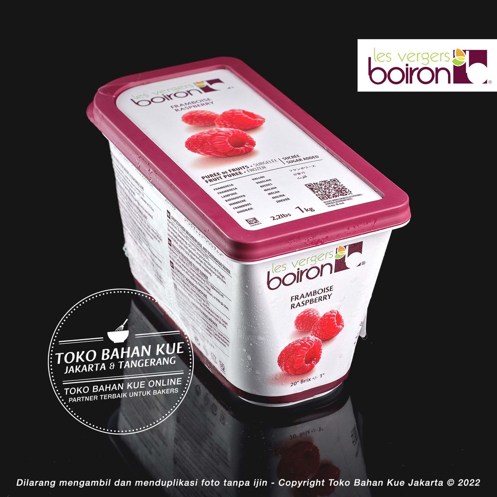 

Boiron Fruit PUREE Raspberry 1kg Framboise Frozen Berries Food Import