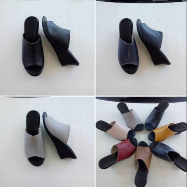 sandal wanita kulit asli/hak 5cm