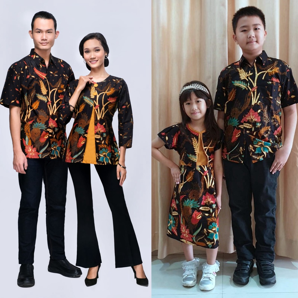 BATIK COUPLE MODERN PASANGAN KELUARGA AYAH ANAK KEBAYA SARIMBIT KEMEJA JUMBO IBU BLOUSE MAWAR GOLD ANAK LAKI LAKI PEREMPUAN FAMILY KONDANGAN TERBARU NATAL LAMARAN KEKINIAN SET PREMIUM BIG SIZE SARIMBITAN REMAJA WANITA BLUS TOP ATASAN