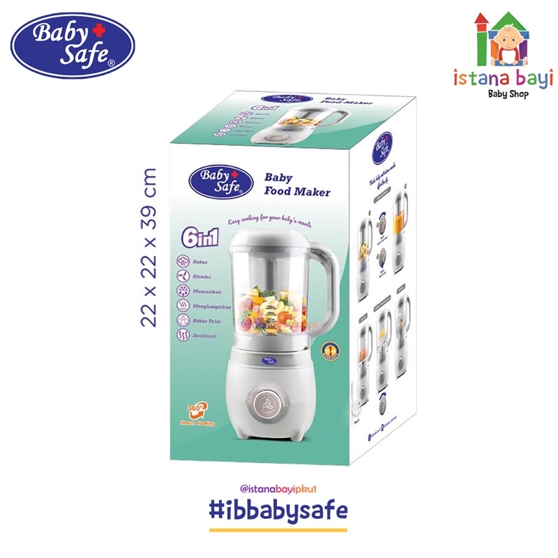 Baby Safe 6in 1 Baby Food Maker LB012 - Blender Mpasi bayi