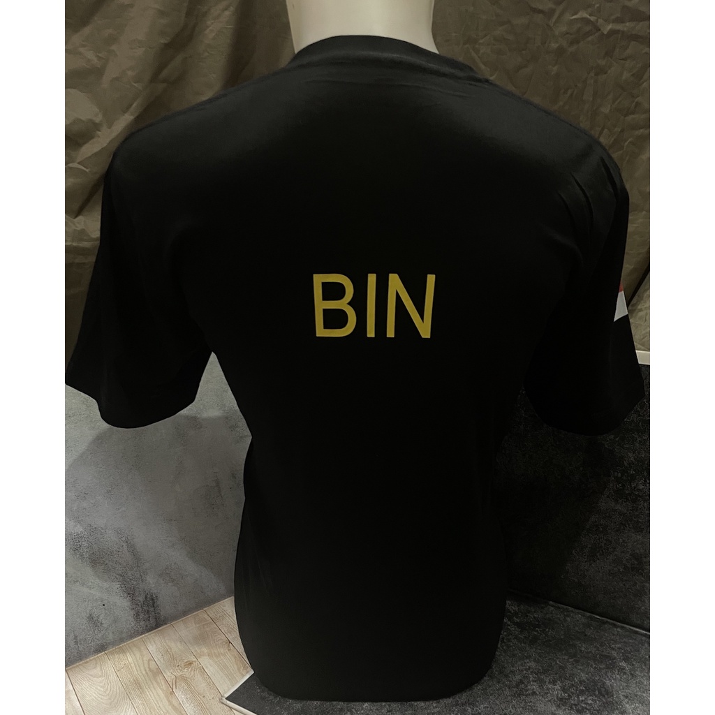 Kaos Katun BIN - Kaos BIN - Kaos BIN Hitam