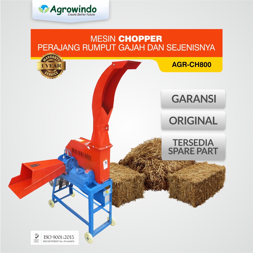 Maksindo Mesin Chopper Perajang Rumput-Ranting AGR-CH800