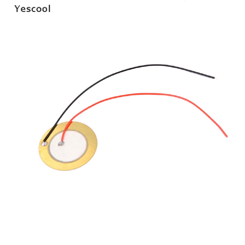 Yescool 10PCS Disk Drum Trigger Sensor Suara 27mm + Kabel Tembaga Piezo Elements