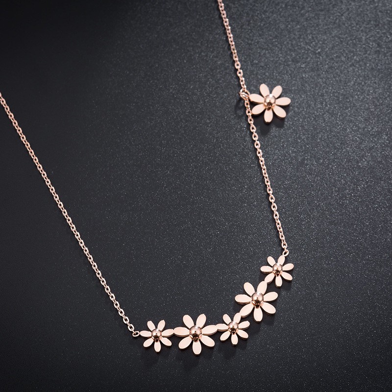 [New] Kalung fashion aksesoris titanium mini korea hadiah wanita cewek daisy anti karat KK074