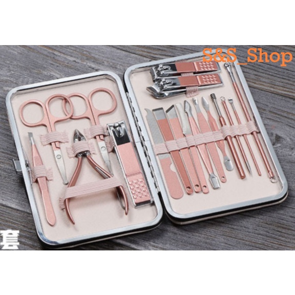 Gunting Kuku Set/Nail Art Manicure/Pedicure Set 18 Pcs