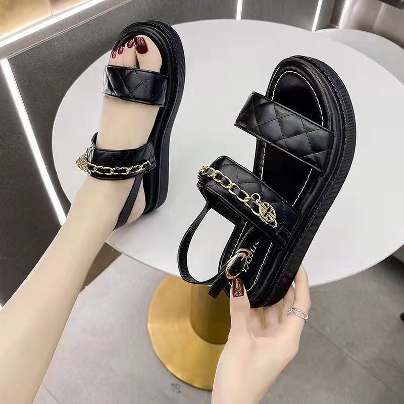 TBIG [COD] Size 35 - 40 Sandal Tali Wanita Import SACHIE Korea Style Santai Wanita Remaja Wedges