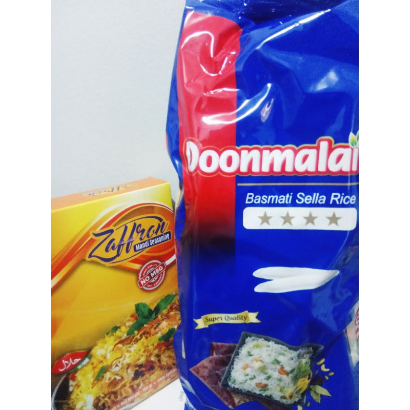 

Nasi Mandi (Paket beras sella baskati 1 kg dan bumbu 1 pack 100 gram)