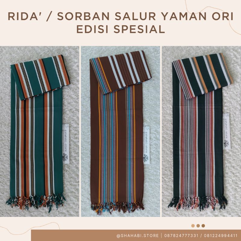 Promo Surban Tarim / Rida Hadramaut Ori / Sorban Yamani asli / Rida Salur Yaman Ori